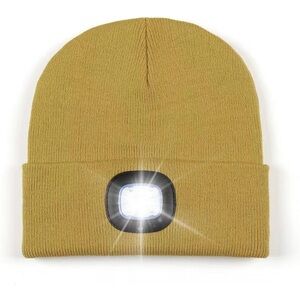 Unisex Hat‎ with Light, USB Rechargeable Hands Free Headlamp LED Beanie NWT